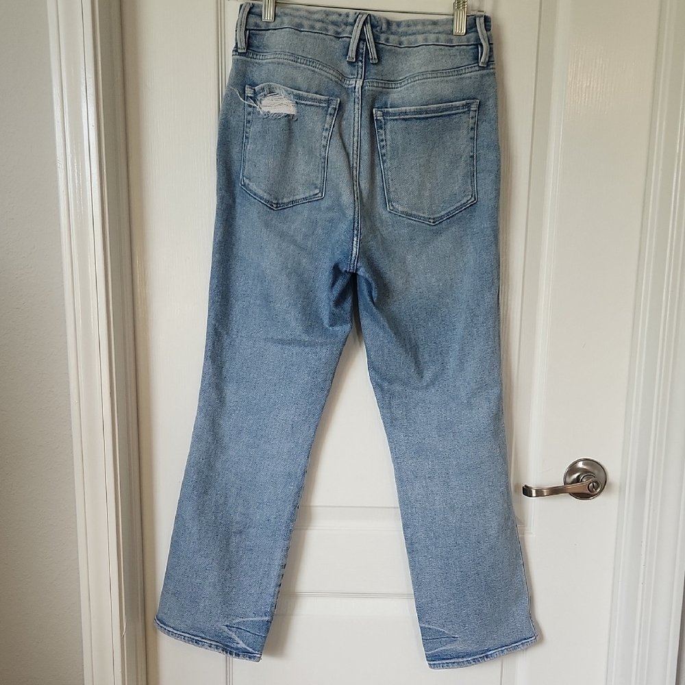 Good American Light Blue Straight Leg Jeans - Picture 4 of 6